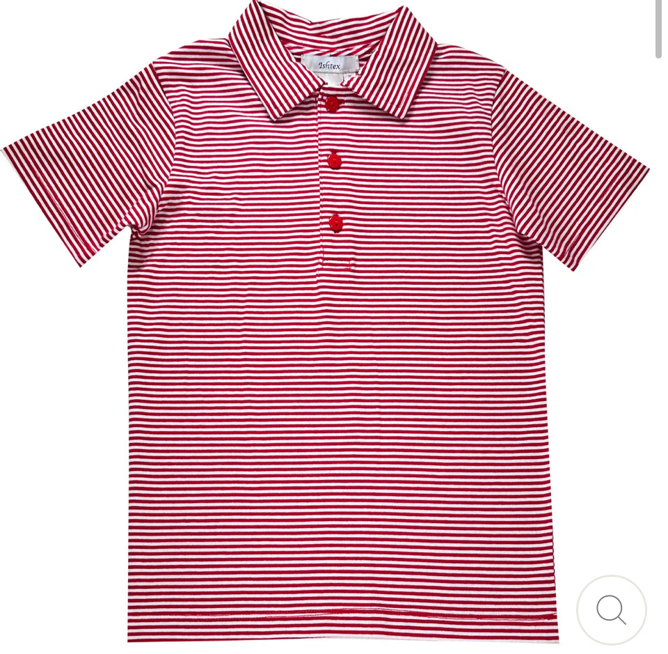 Ishtex Red Stripe Polo