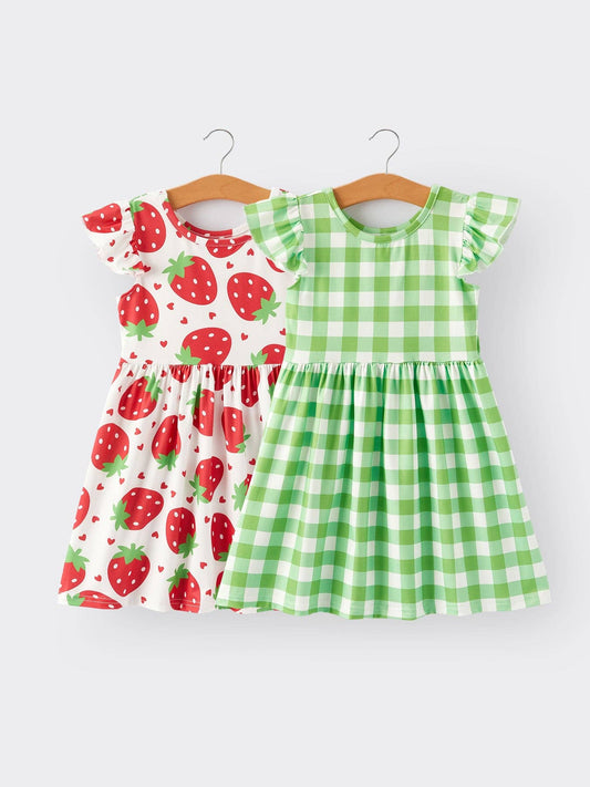 Strawberry/Plaid Dress