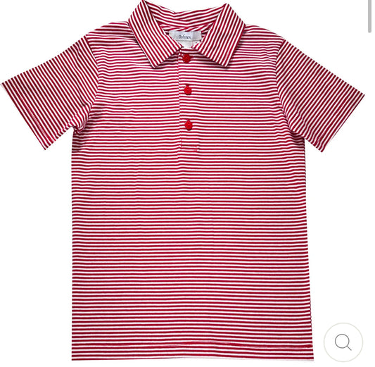 Ishtex Red Stripe Polo