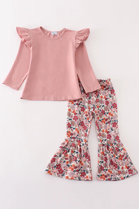 *Presale* Pink Floral Ruffle Set