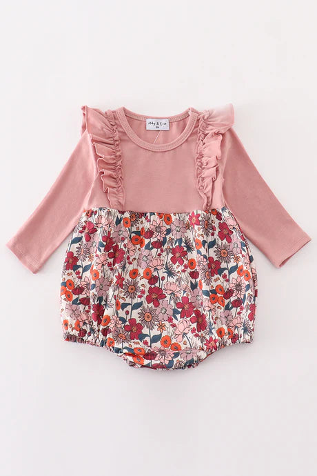 *Presale* Pink Floral Ruffle Bubble