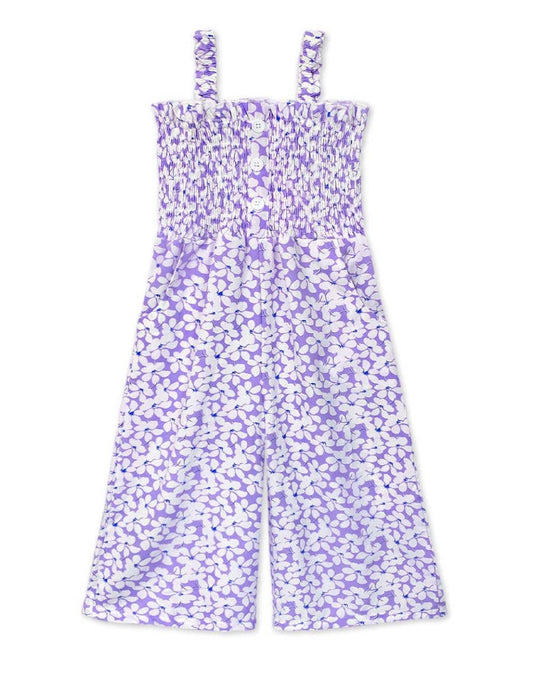Romper w/ Smocking & Side Pockets